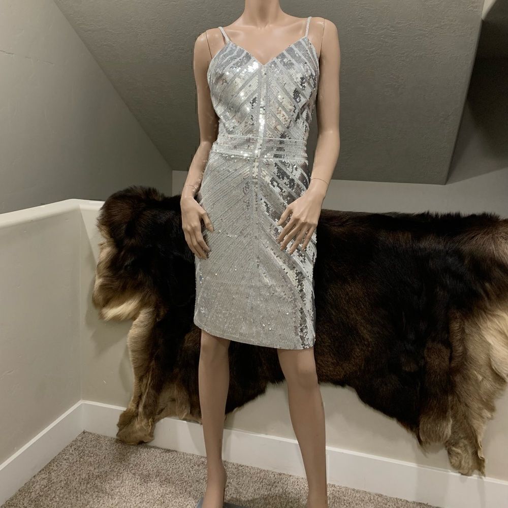 New Sparkling V-Neck Sequins  Party Dress